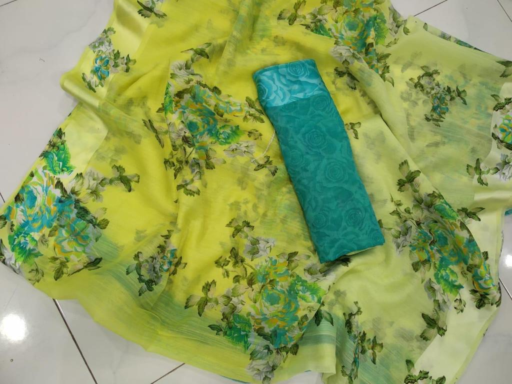 Linen Printed Cotton Sarees-SH0579