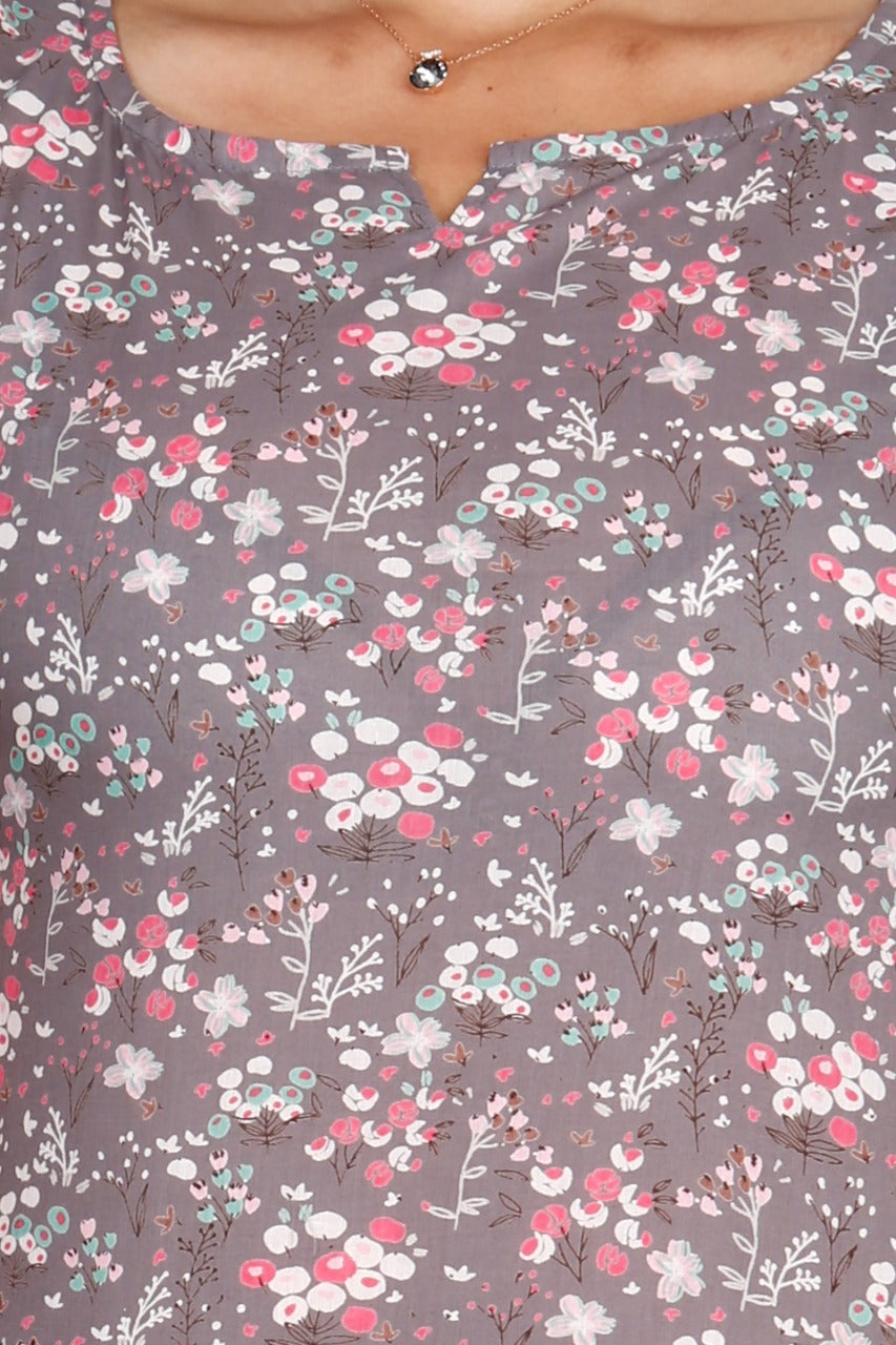 Women's Printed Cotton Stylish Tunics-SHTU1065