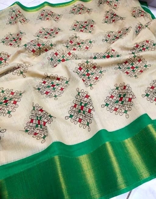 Light Weight Linen Cotton Sarees -SH0574