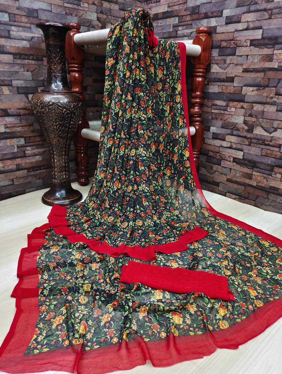 Weightless Georgette Saree Collections-SH0596