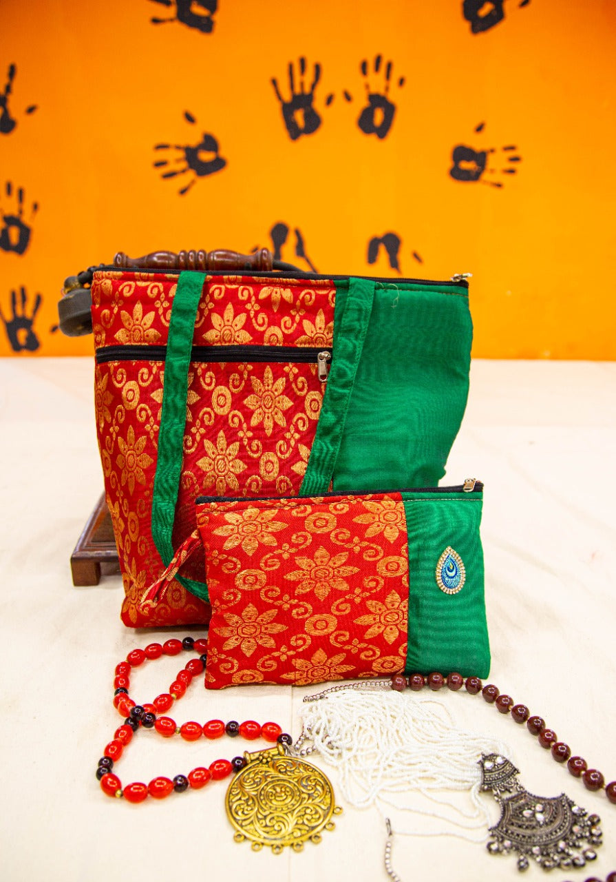 New Bag Combo Brocade Handbags & purse-SHB1057
