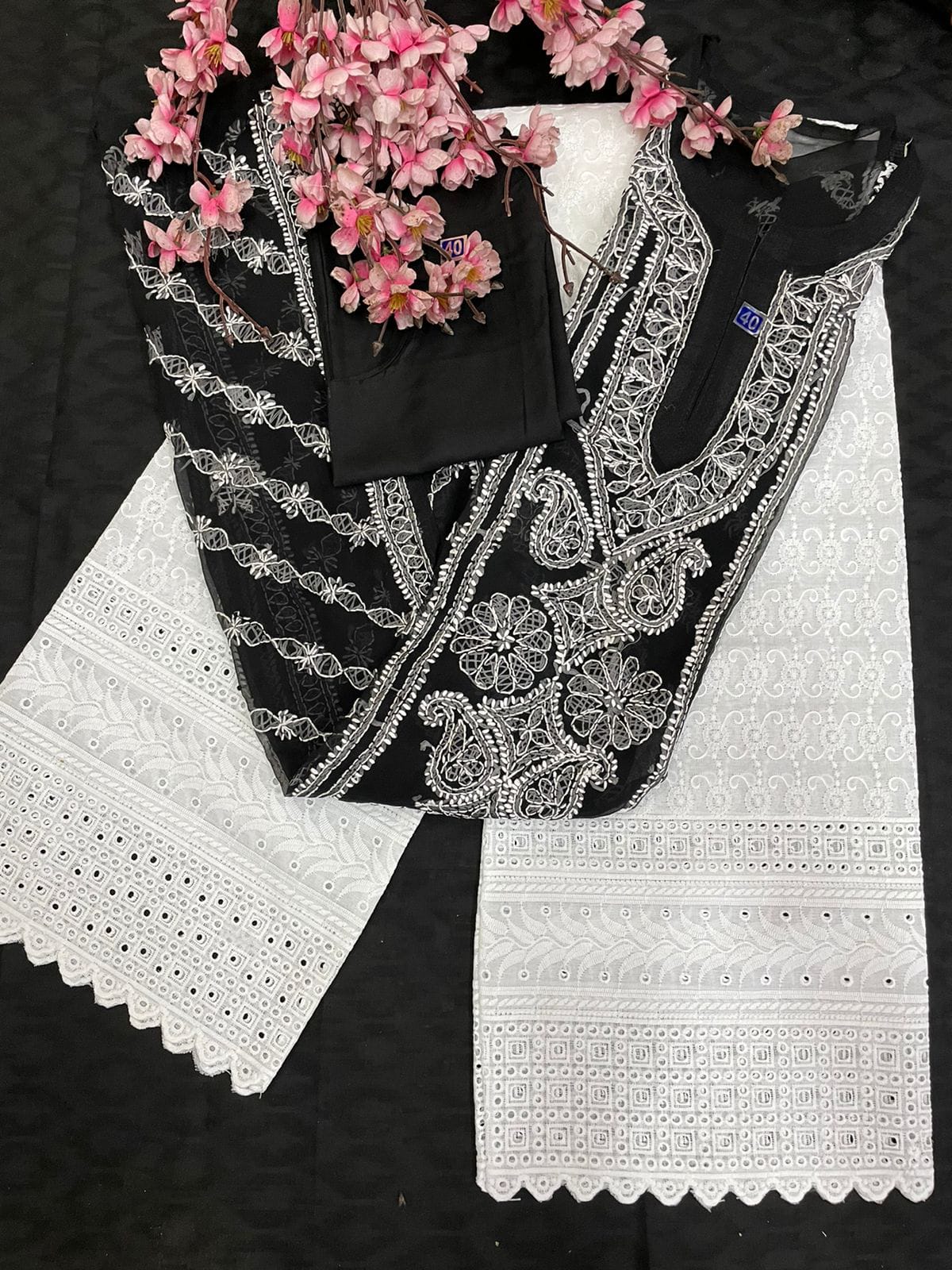 Lucknowi Chikankari Fancy Kurta Sets for Women-SHKS1039