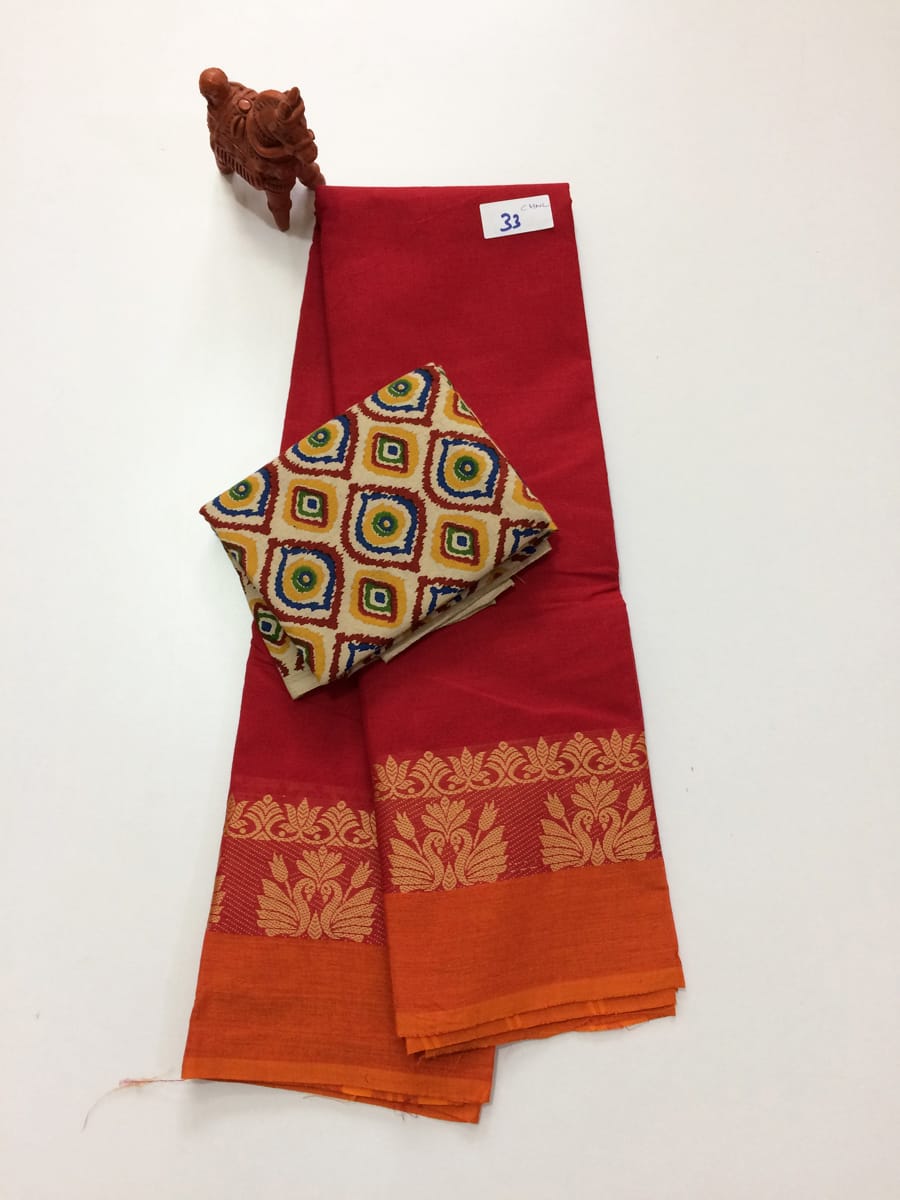 Elegant Chettinad Cotton Sarees - SH0602