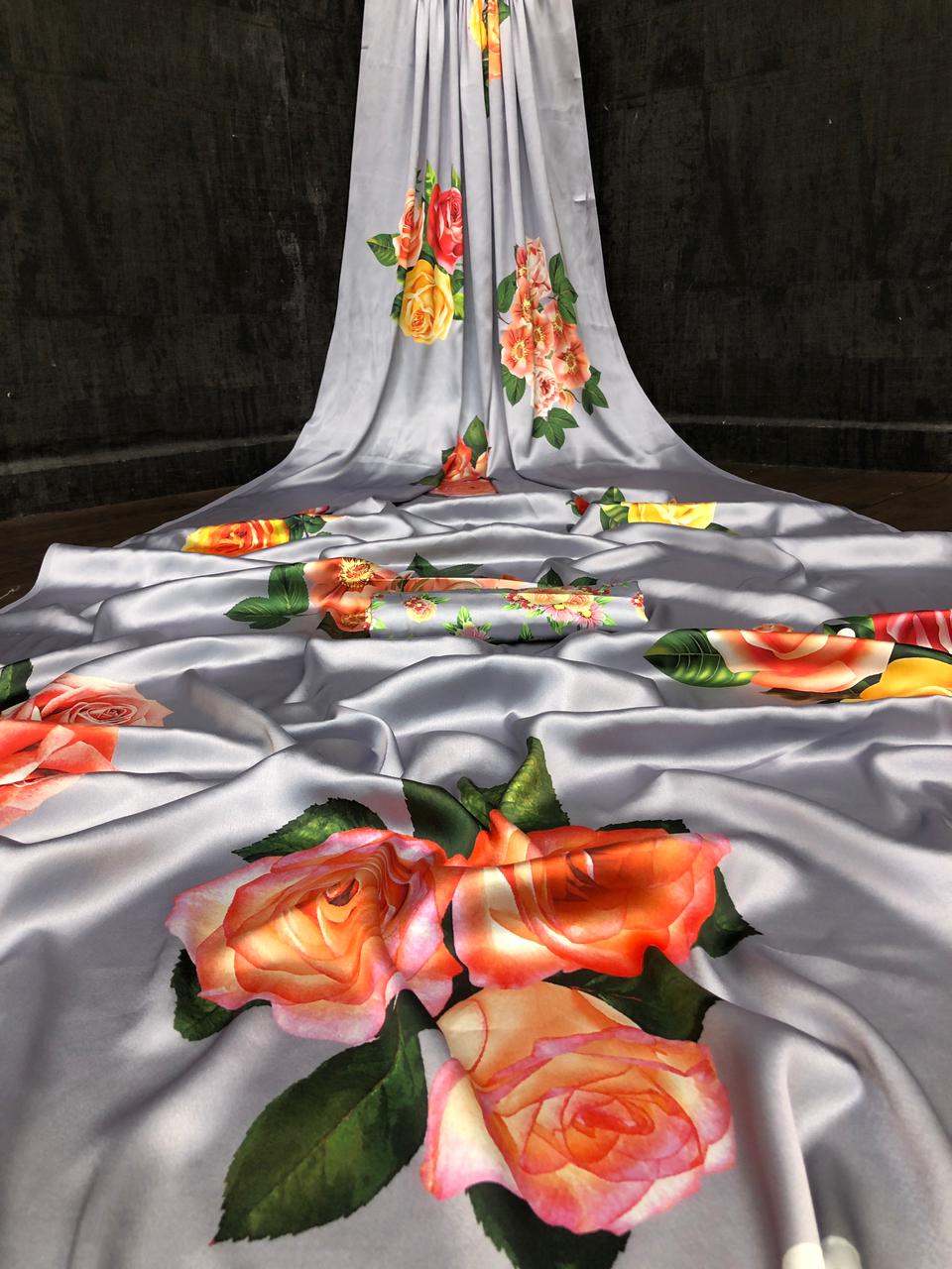 Beautiful Satin Saree Collections-SH0590