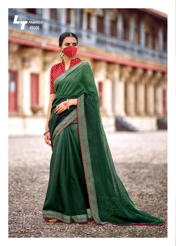 Ethnic Linen Silk Saree-SH0565