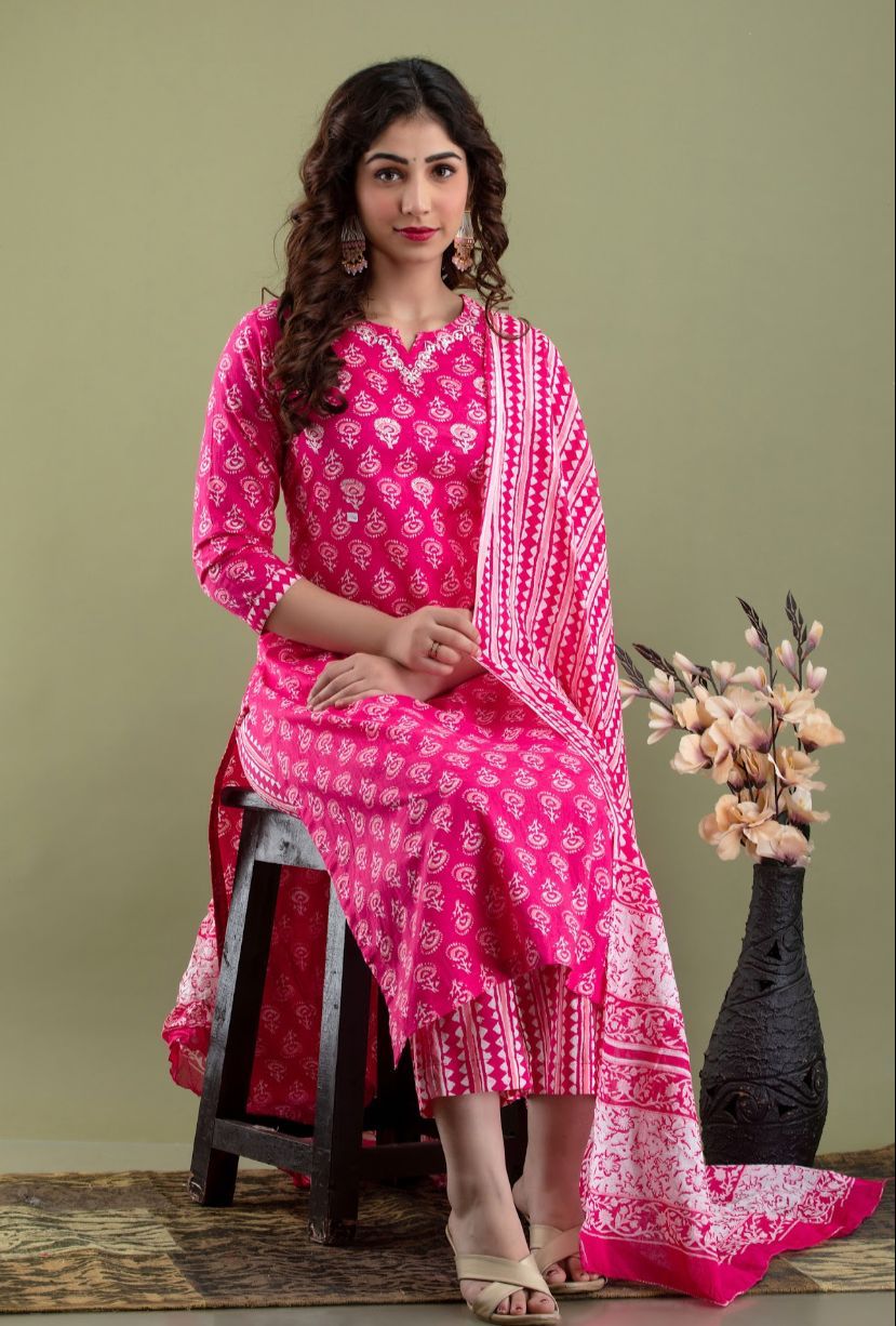 Beautiful Cotton Kurta Sets for Women-SHKS1108