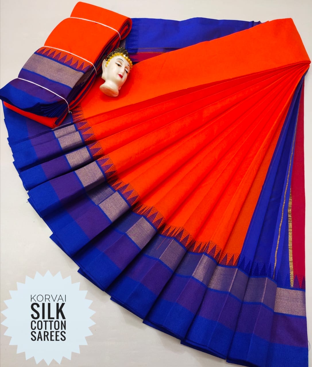 Korvai Silk Cotton Saree-SH0561