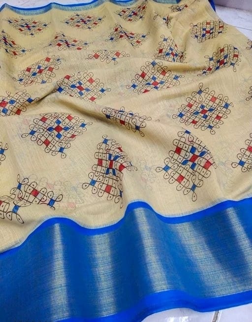 Light Weight Linen Cotton Sarees -SH0574