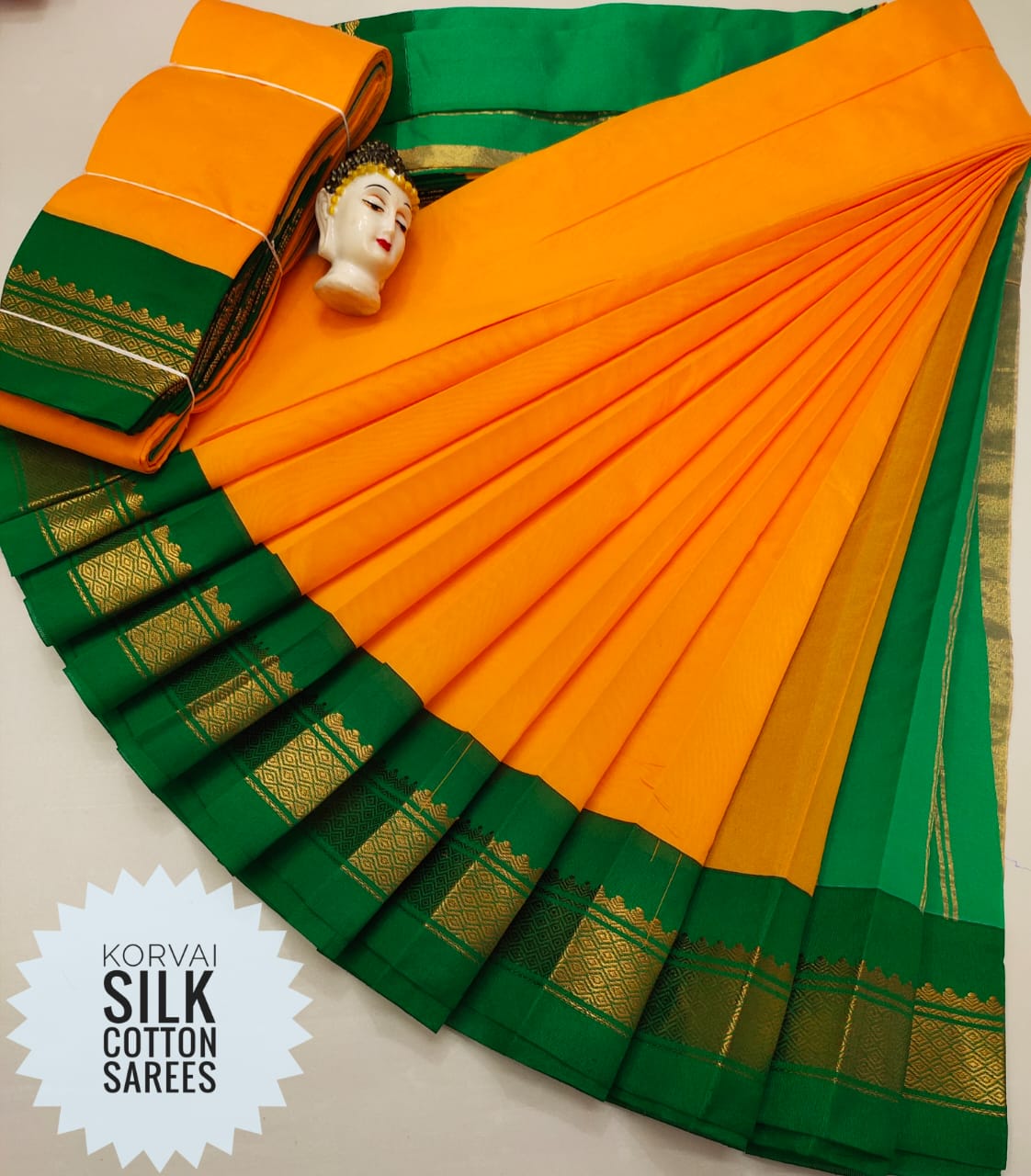 Korvai Silk Cotton Saree-SH0561