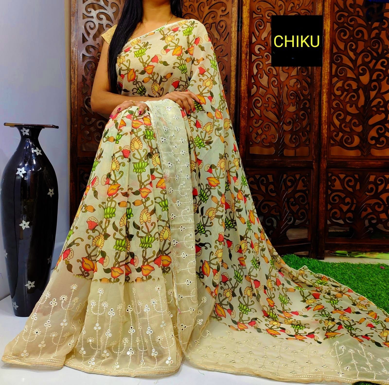 Pure and Soft Georgette Saree Collections-SH0581