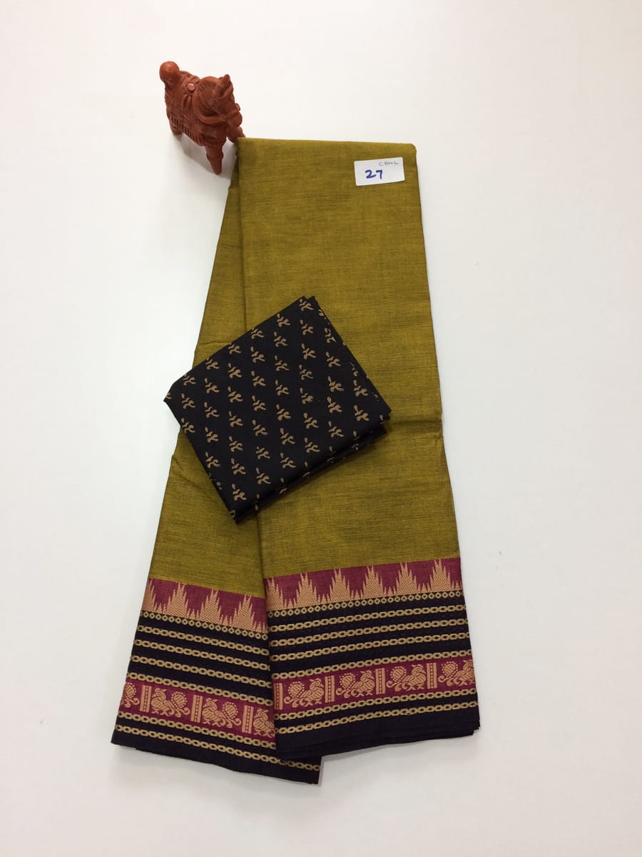 Elegant Chettinad Cotton Sarees - SH0602