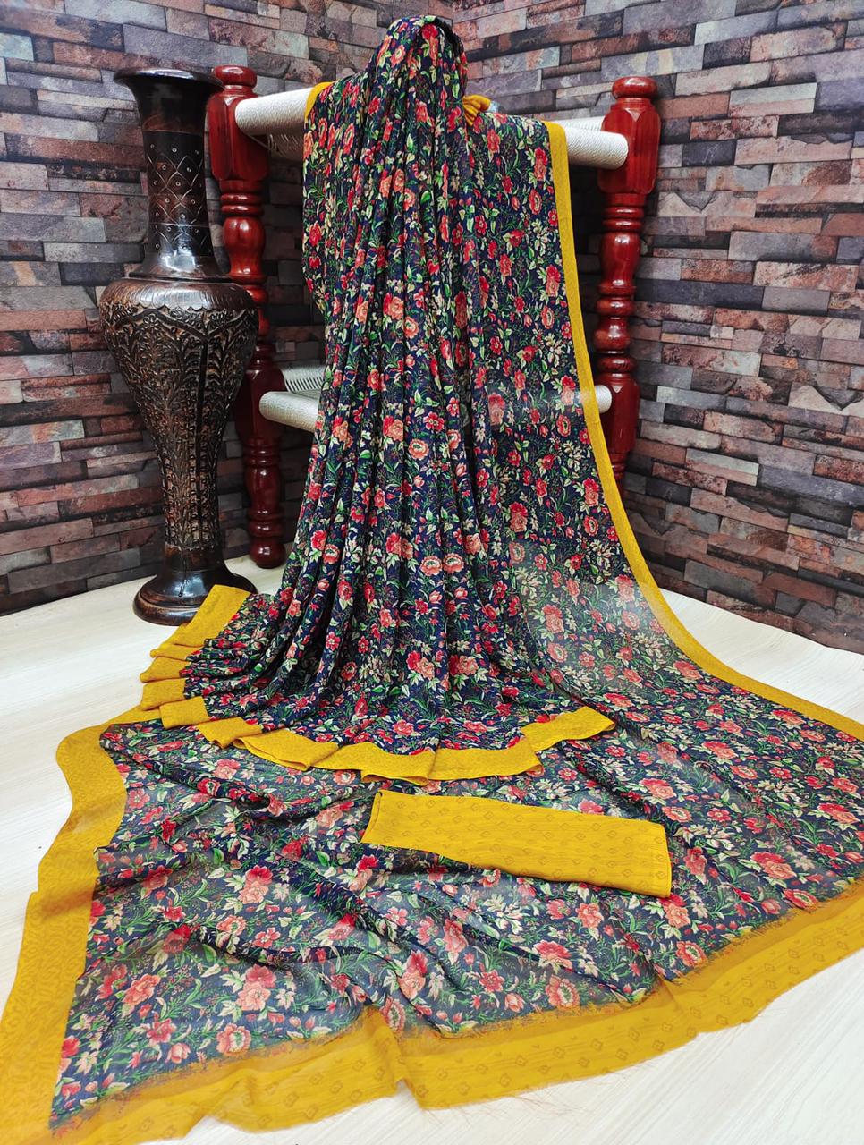 Weightless Georgette Saree Collections-SH0596