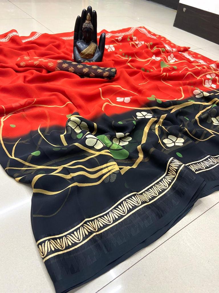 Daily Wear Georgette Sarees-SH1006