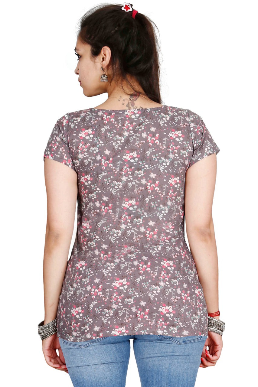 Women's Printed Cotton Stylish Tunics-SHTU1065