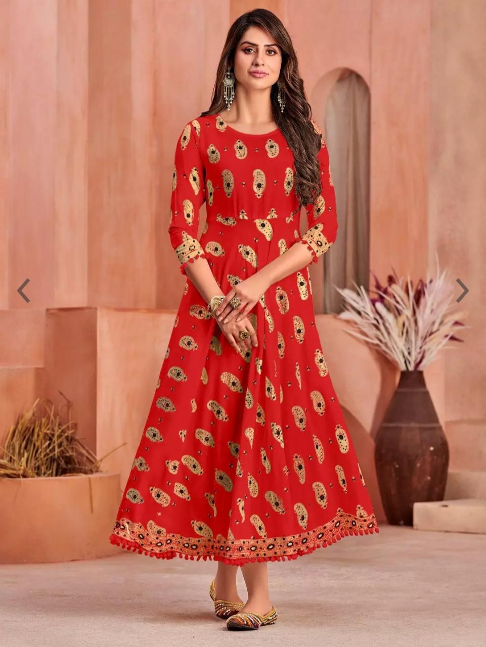 Beautiful Rayon Gowns for Women-SHK1128