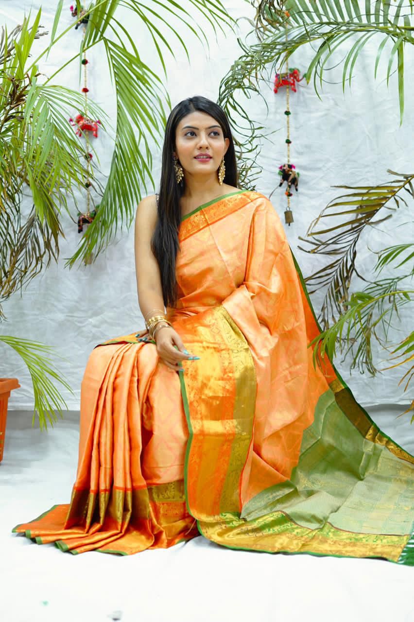Handloom Kanchivaram Katan Silk Sarees-SH1008