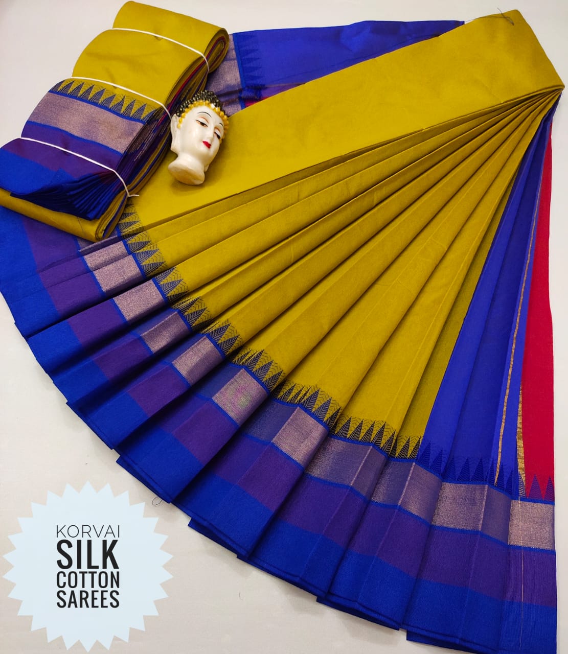 Korvai Silk Cotton Saree-SH0561
