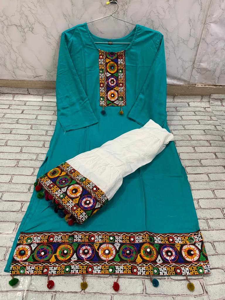 Ethnic Kurta Skirt Sets for Women-SHKS1029