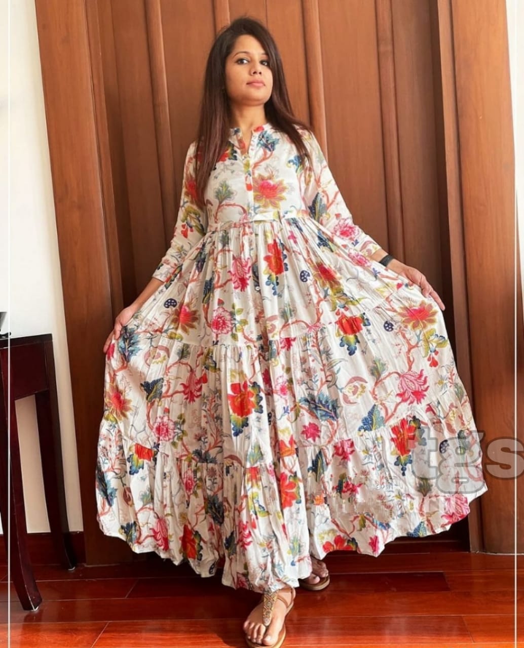 Premium Cotton Long Gown for Women-SHK1133