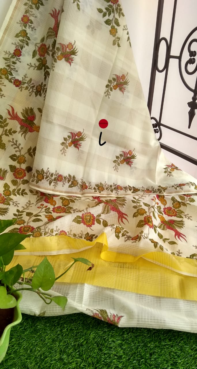 Linen Kota Printed Sarees - SH0604