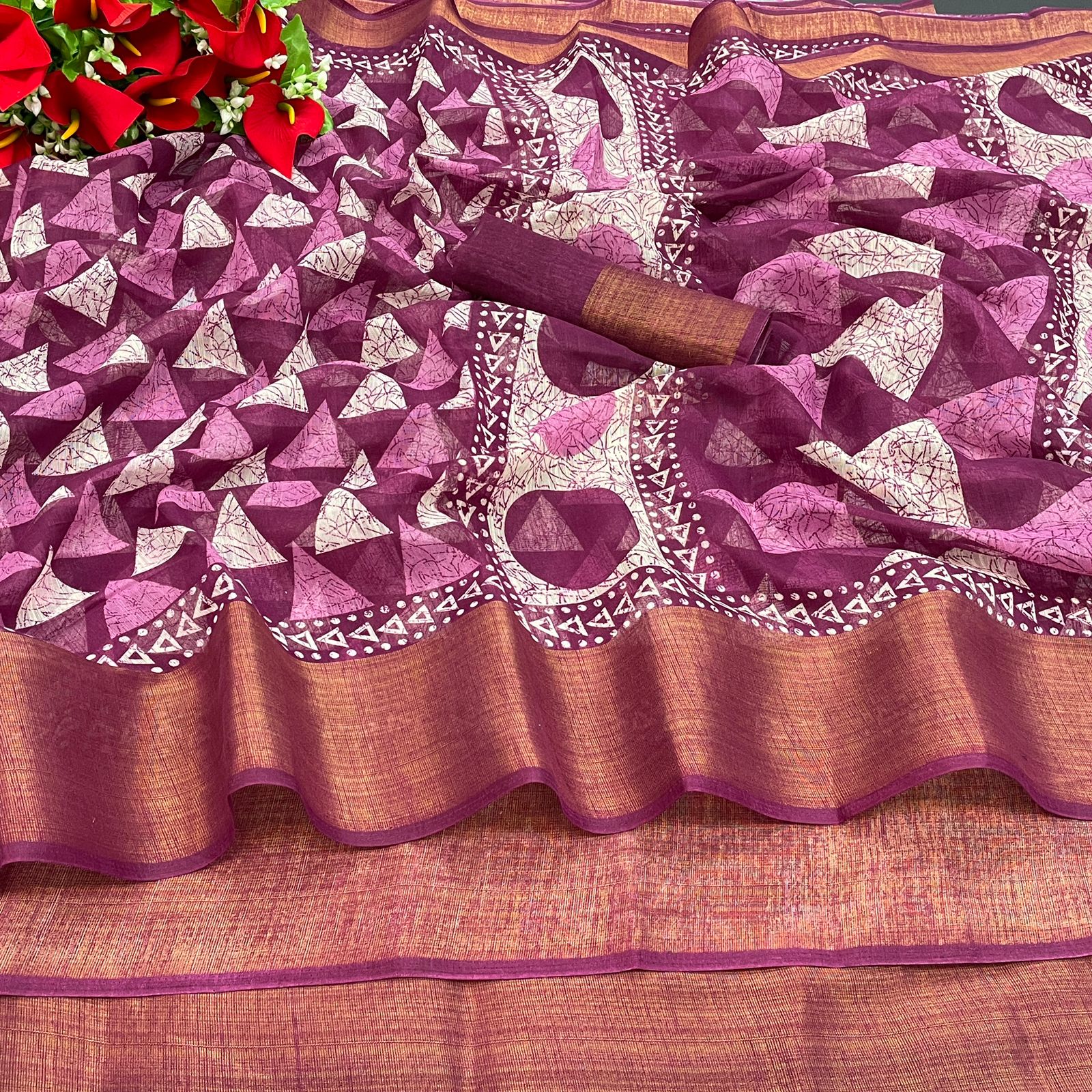 Soft Cotton Pochampally Ikkat Saree Collections-SH0595