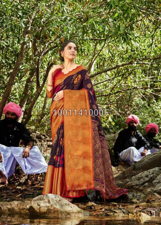 Exclusive Soft Linen Sarees -SH0627