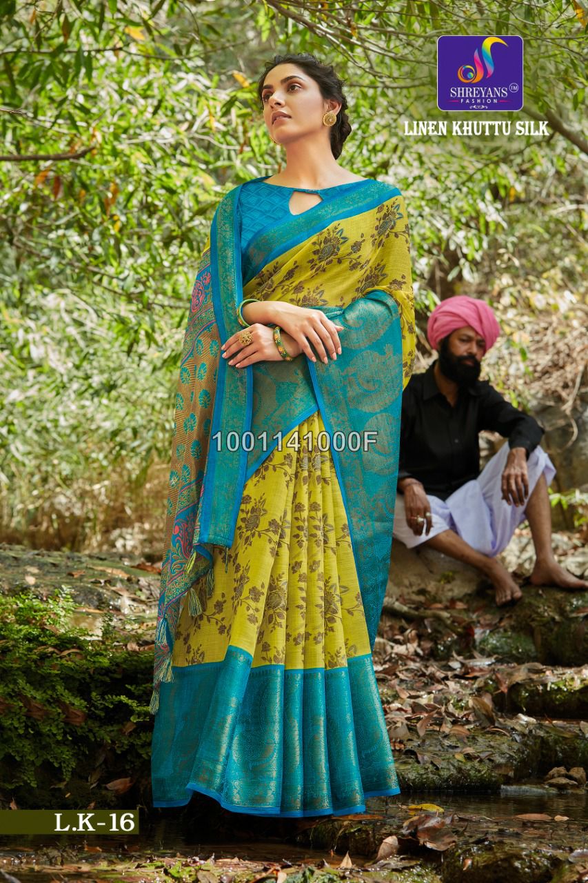 Exclusive Soft Linen Sarees -SH0627