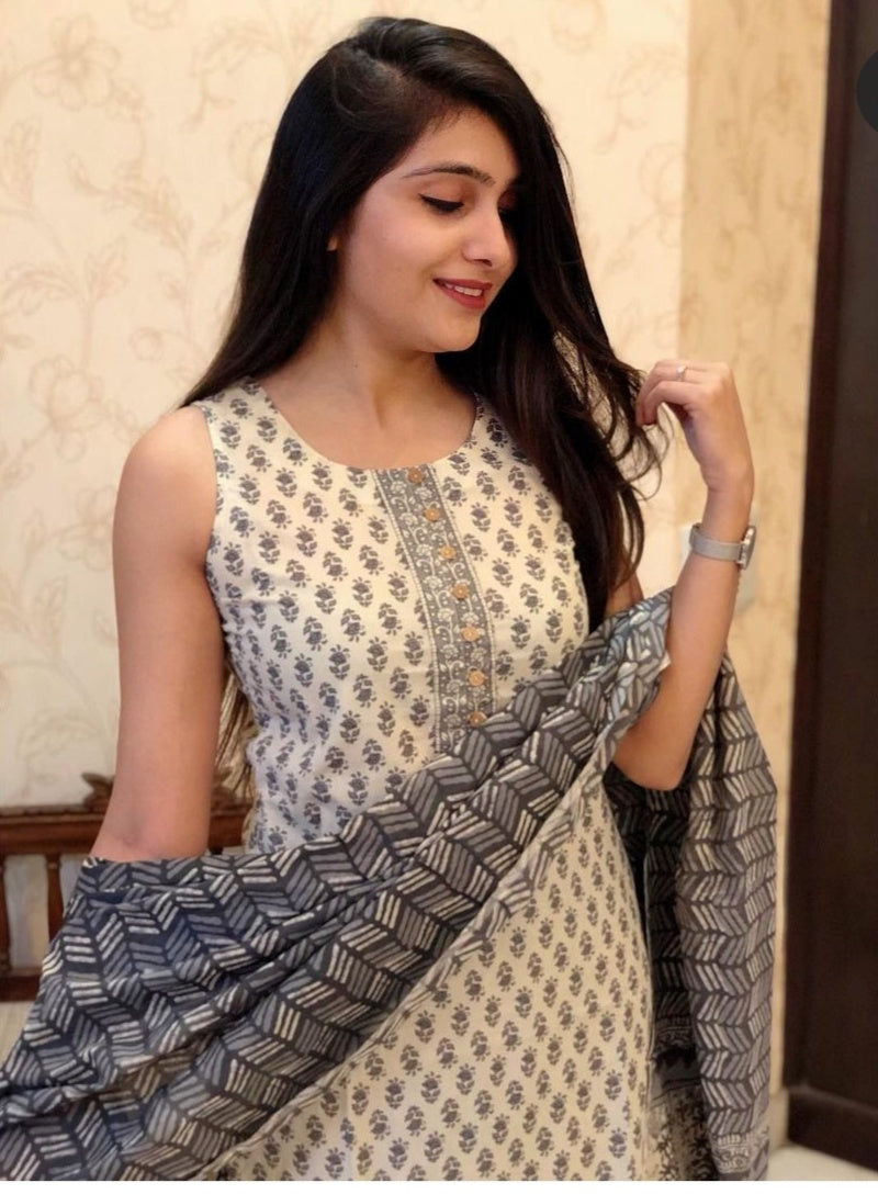 Cotton Casual Kurta Sets for Women-SHKS1060