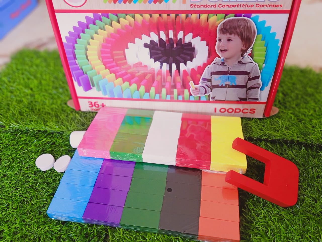 Wooden Big Sized Dominos Blocks for Kids - SHTM1019