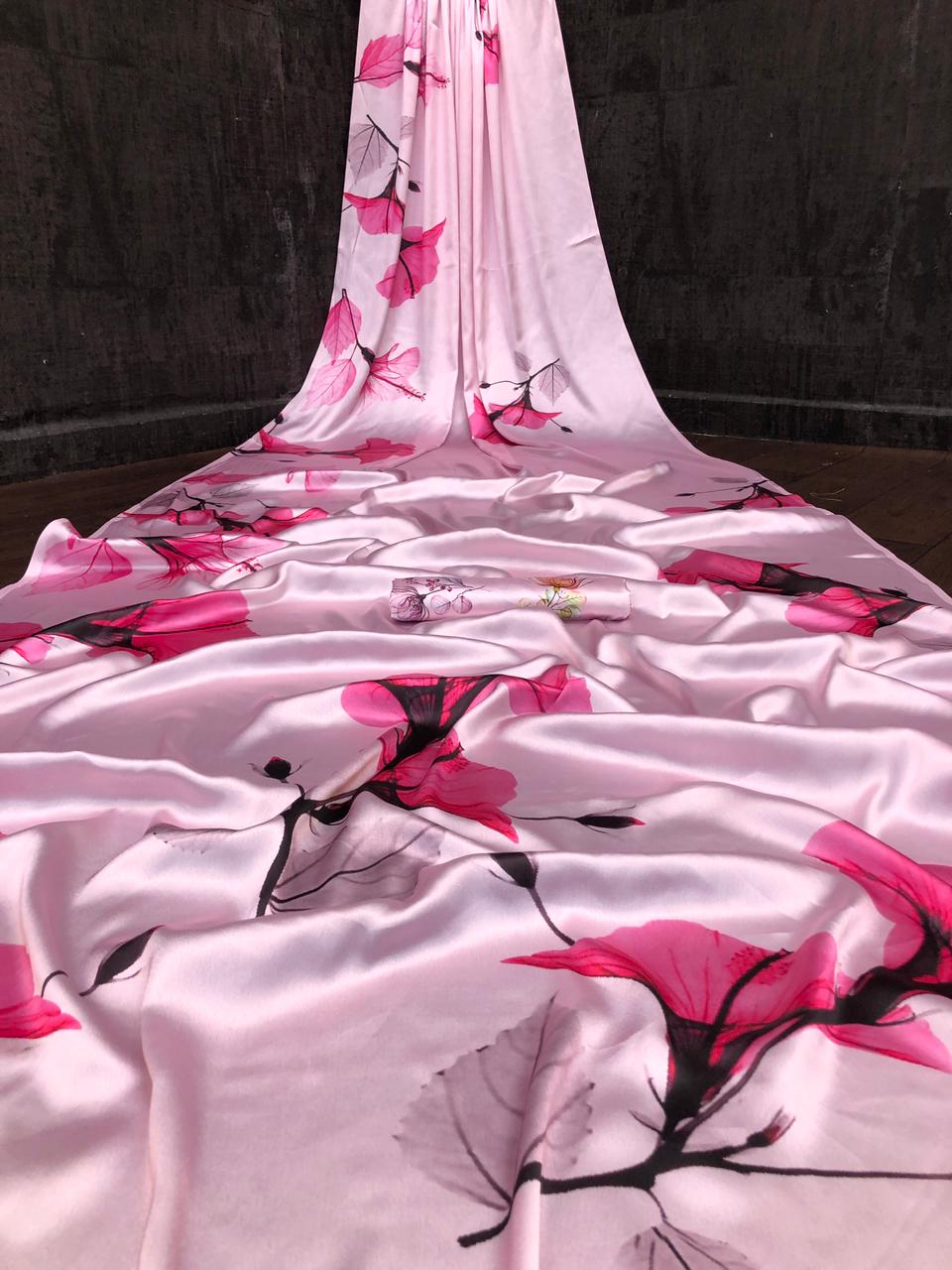 Beautiful Satin Saree Collections-SH0590