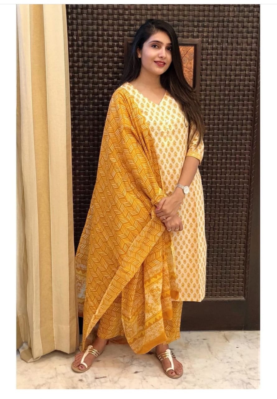 Ethnic Printed Cotton Suits-SHKS1049