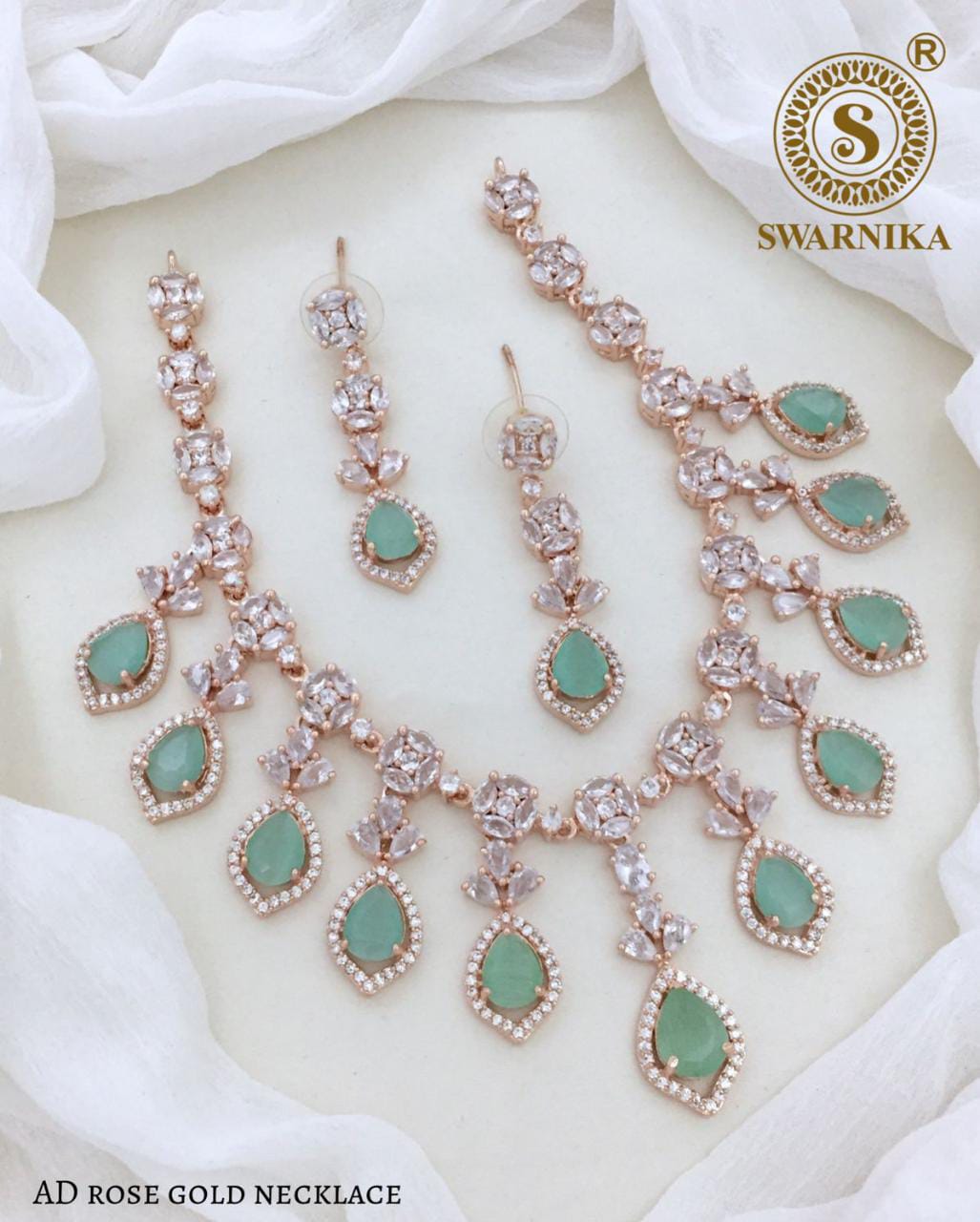 Trendy Rose Gold Neck Set- SHJ1072