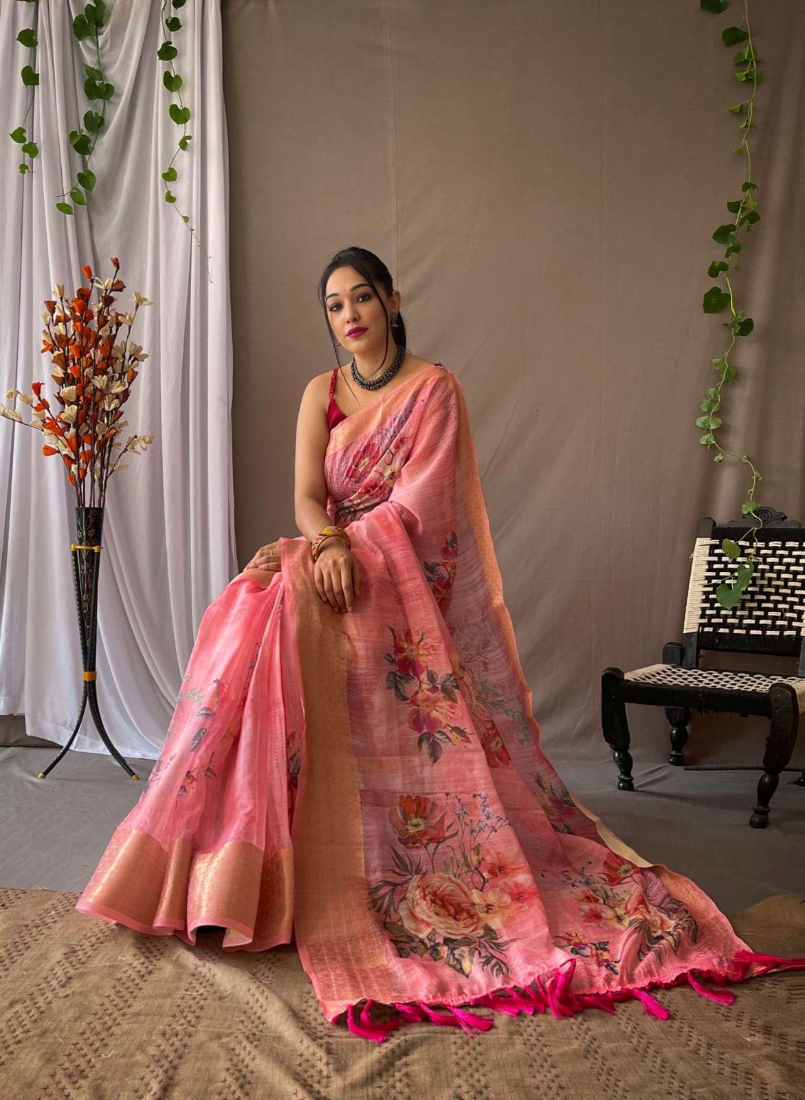 Classic Linen Sarees-SH1000