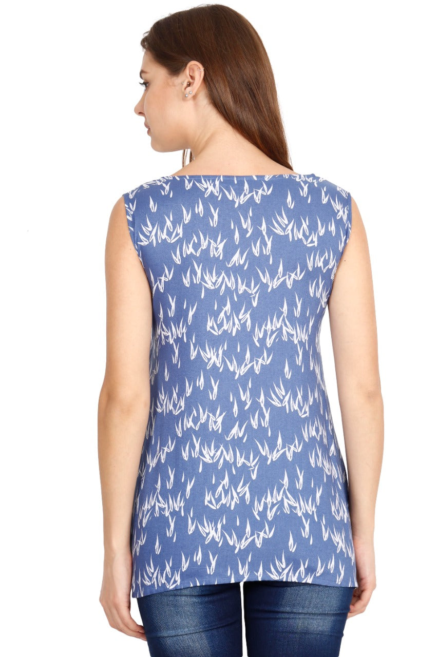 Women's Printed Rayon Stylish Tunics-SHTU1063