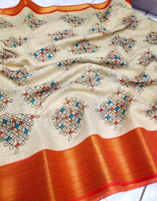 Light Weight Linen Cotton Sarees -SH0574