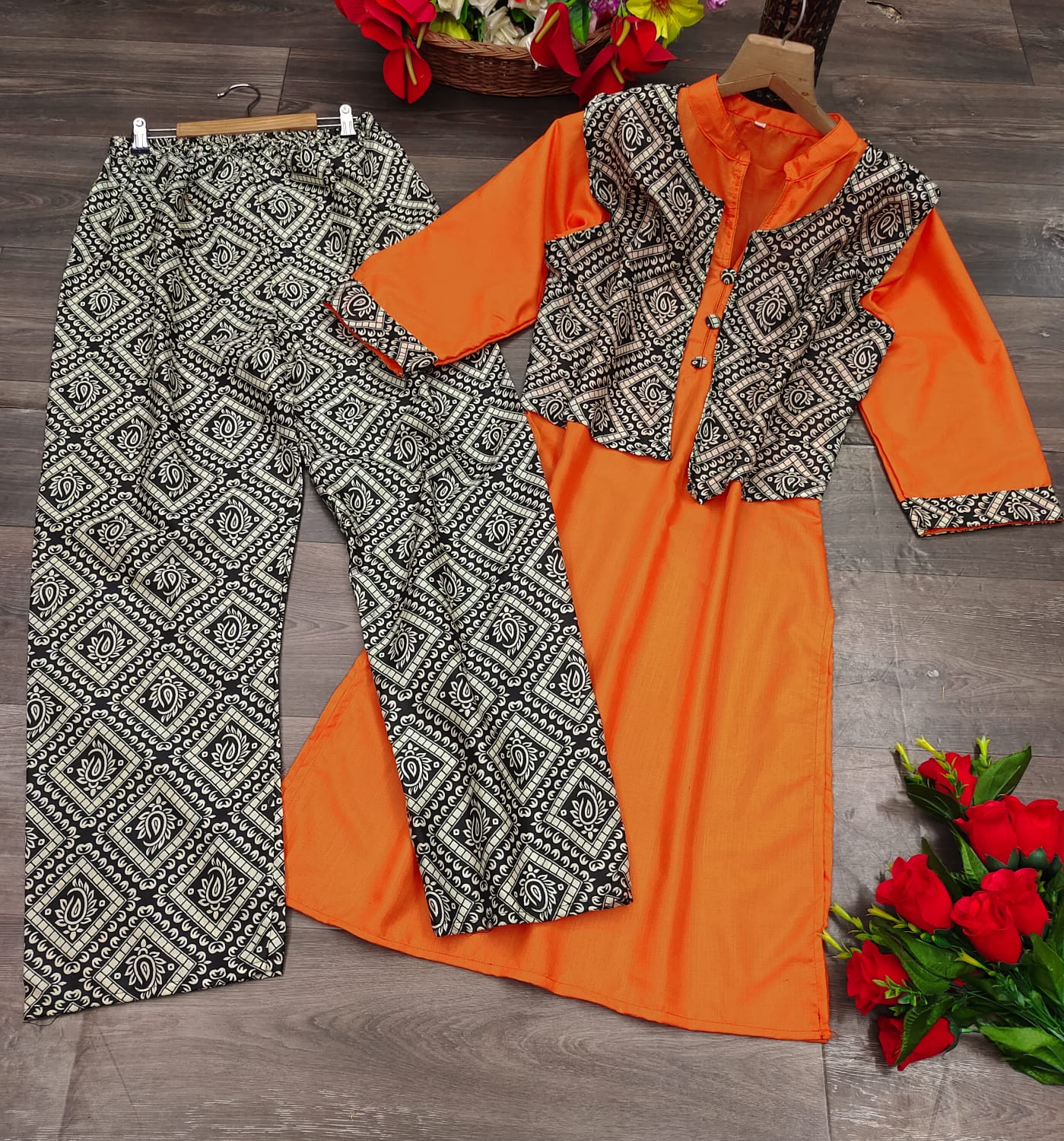 Fusion Kurta Sets for Women-SHKS1090