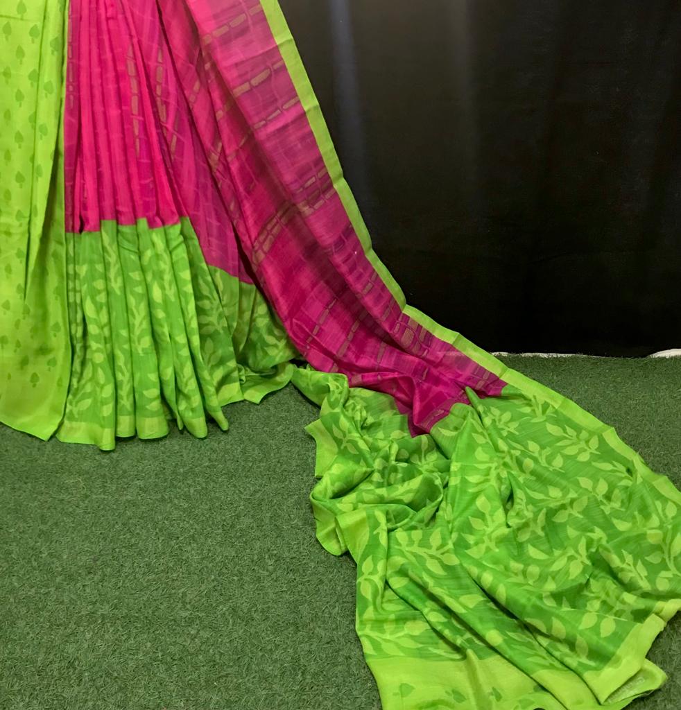 Linen Mix Soft Synthetic Saree-SH1001