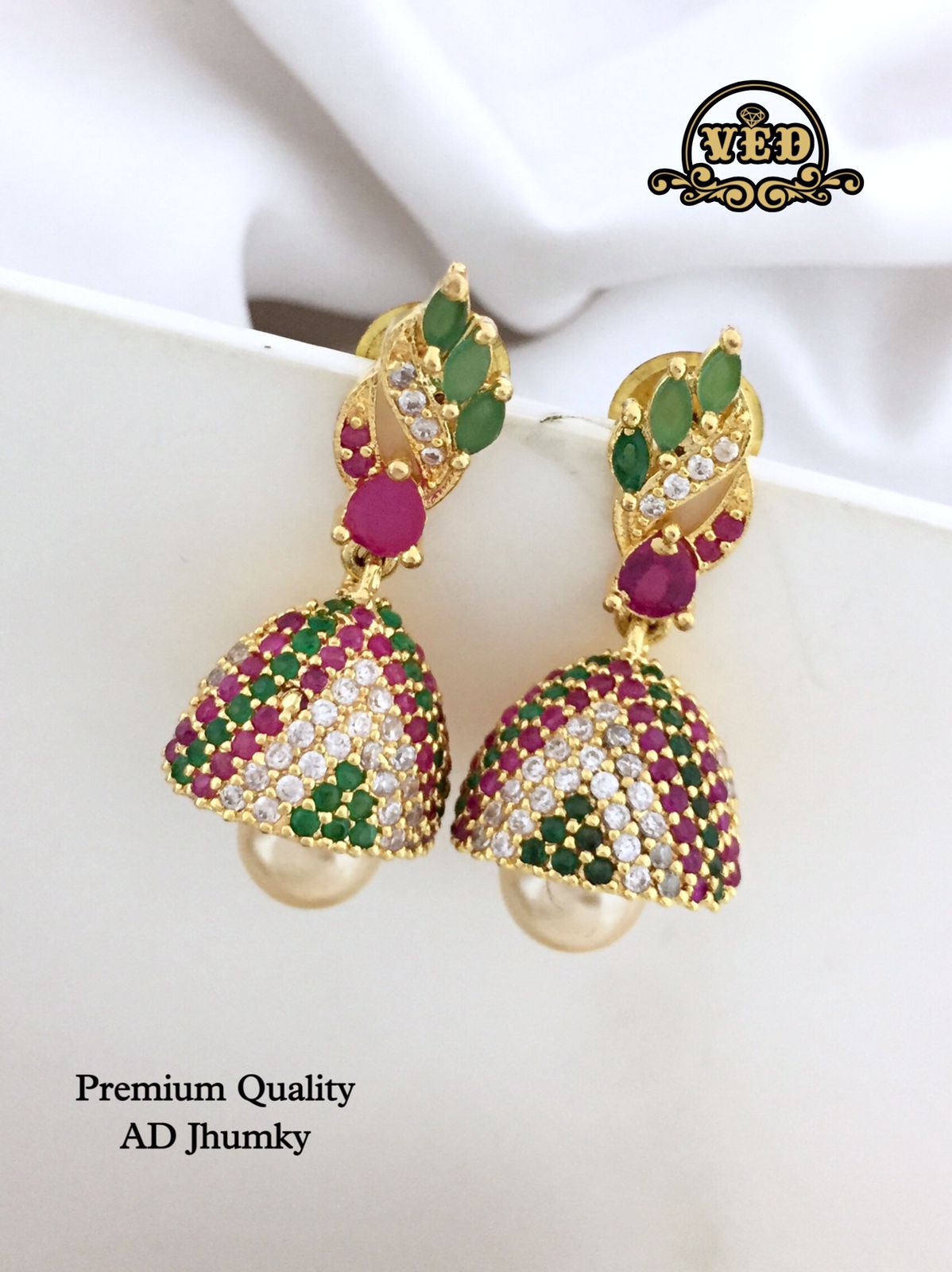 Premium Quality AD Jhumky - SHJ1053