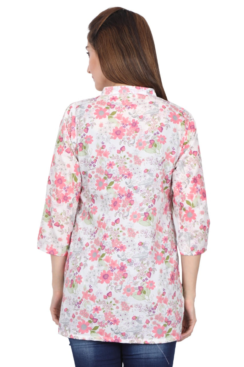 Women's Printed Cotton Stylish Tunics-SHTU1067