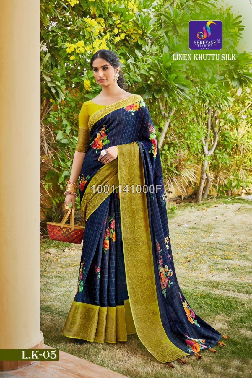 Exclusive Soft Linen Sarees -SH0627