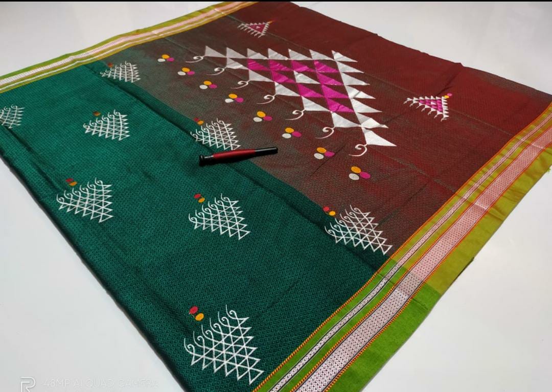 Beautiful Resham Blended Cotton Saree-SH0558