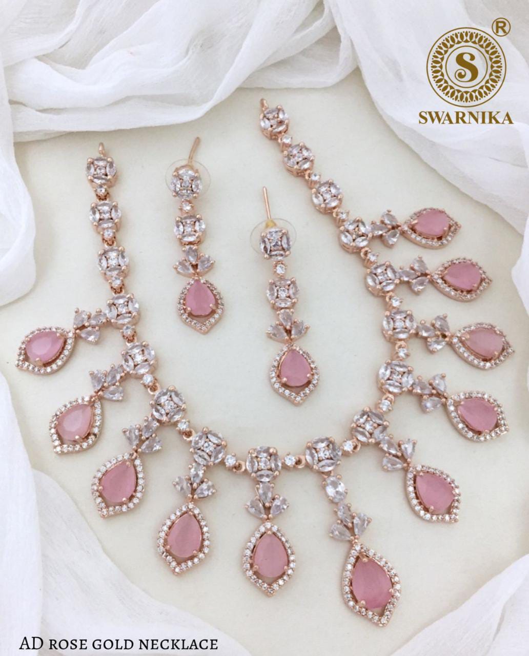 Trendy Rose Gold Neck Set- SHJ1072
