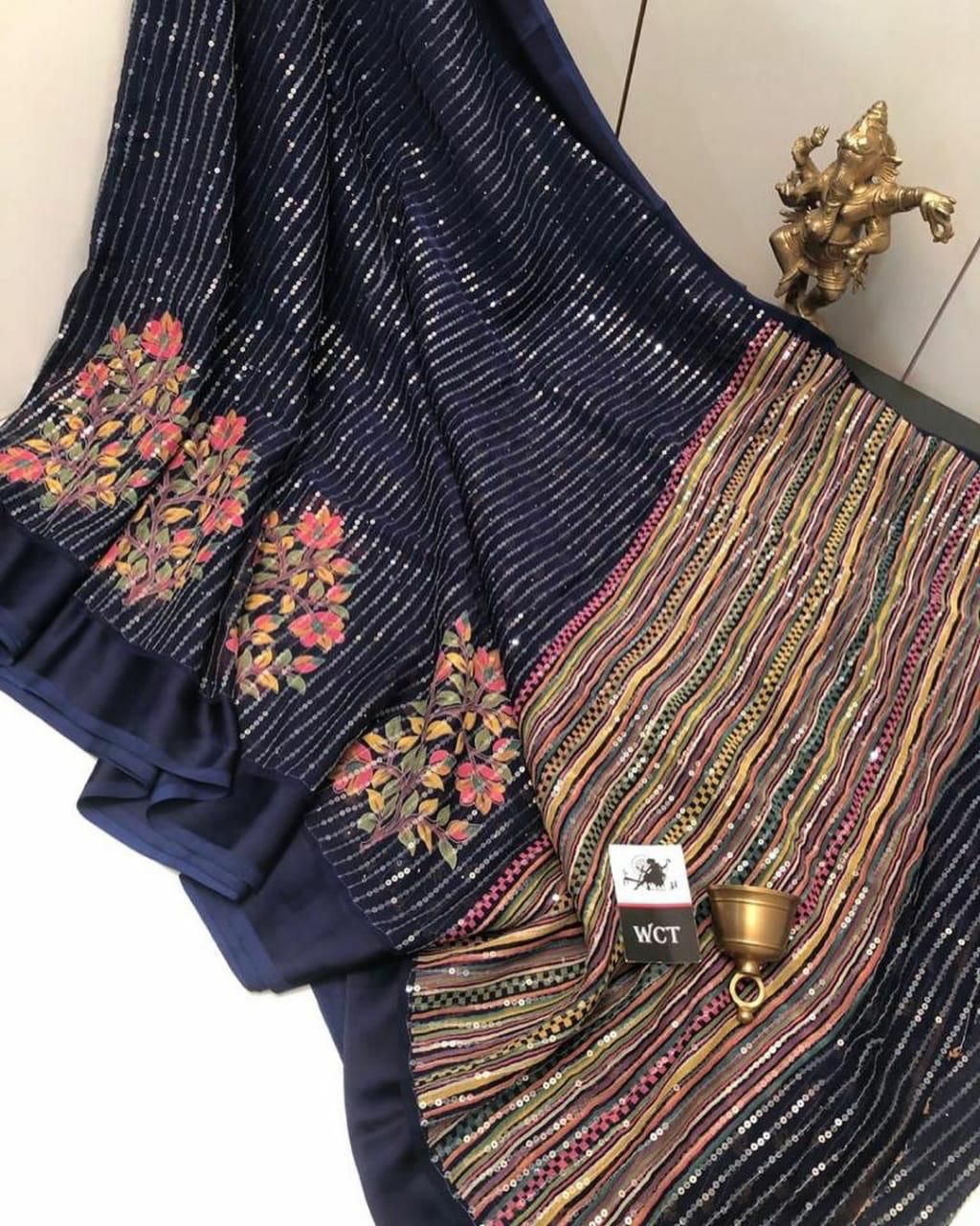 Designer Georgette Sarees -SH0568