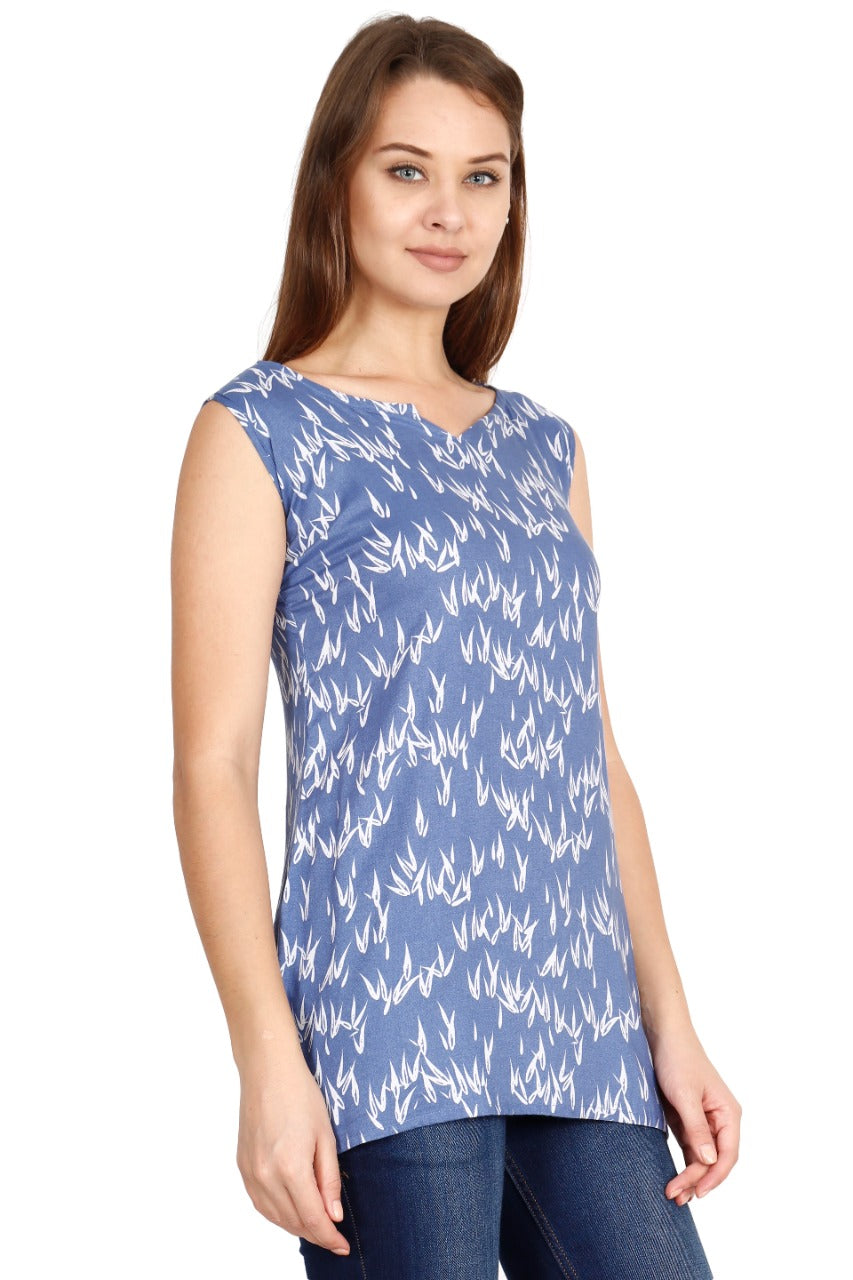 Women's Printed Rayon Stylish Tunics-SHTU1063
