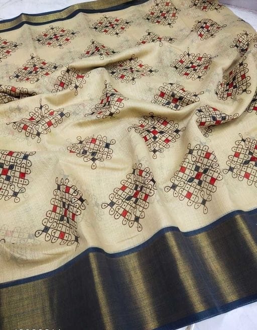 Light Weight Linen Cotton Sarees -SH0574