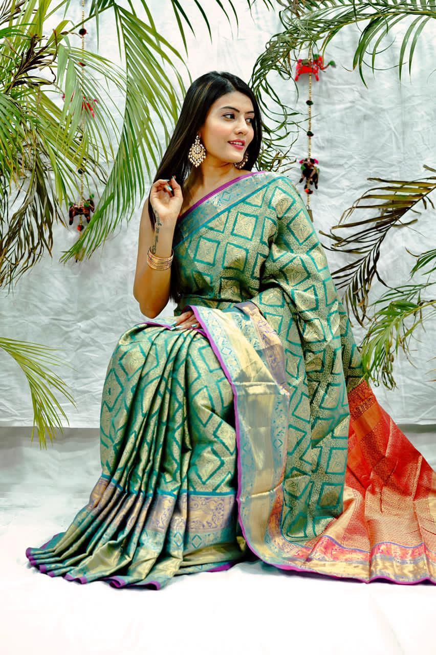 Handloom Kanchivaram Katan Silk Sarees-SH1008