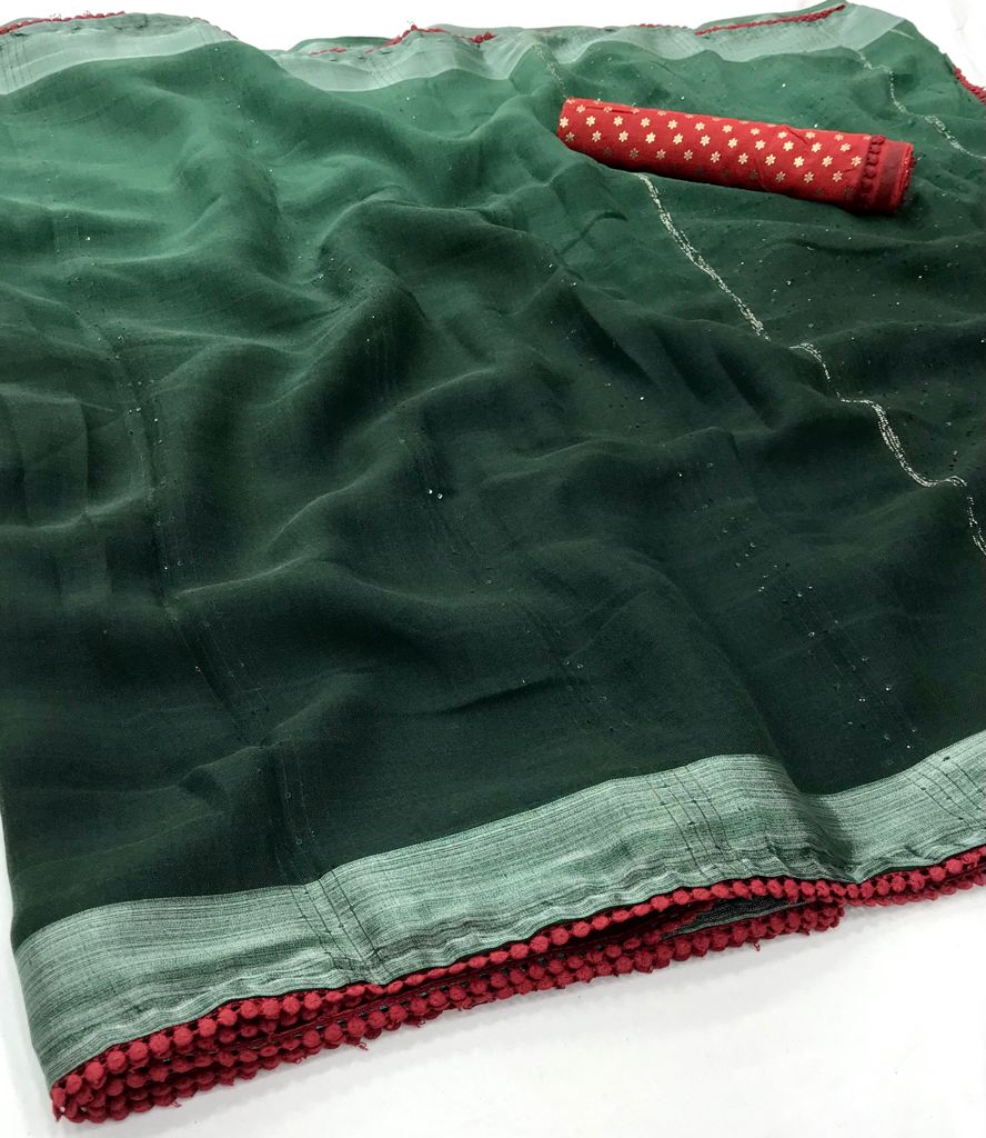 Ethnic Linen Silk Saree-SH0565