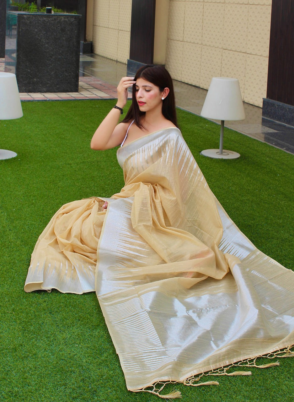 Graceful Cotton Slub Saree-SH1003