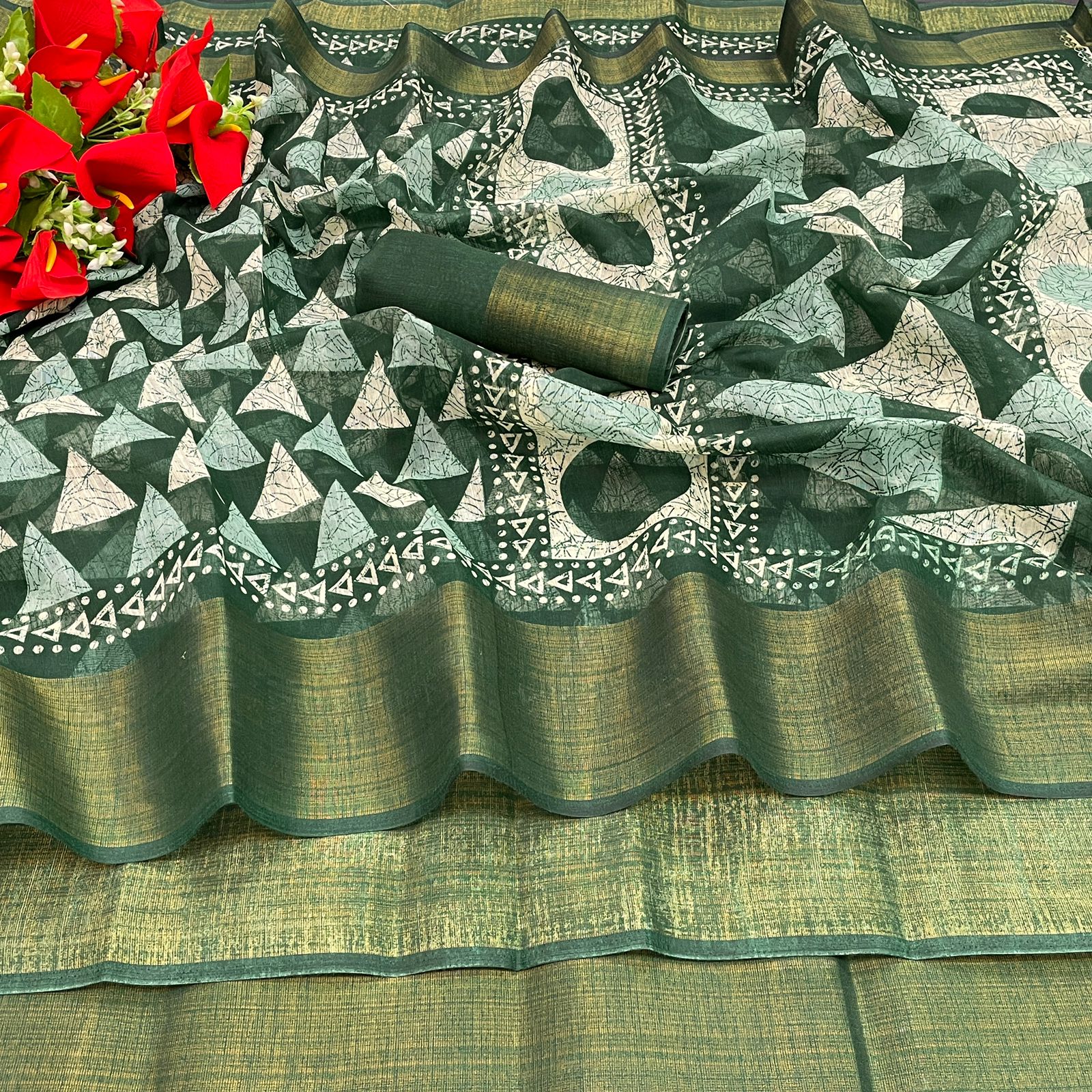 Soft Cotton Pochampally Ikkat Saree Collections-SH0595