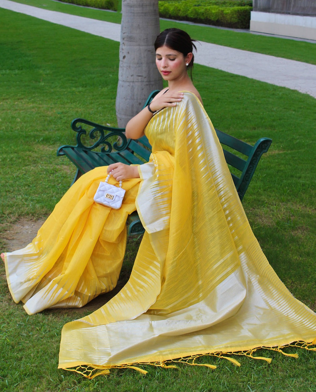 Graceful Cotton Slub Saree-SH1003